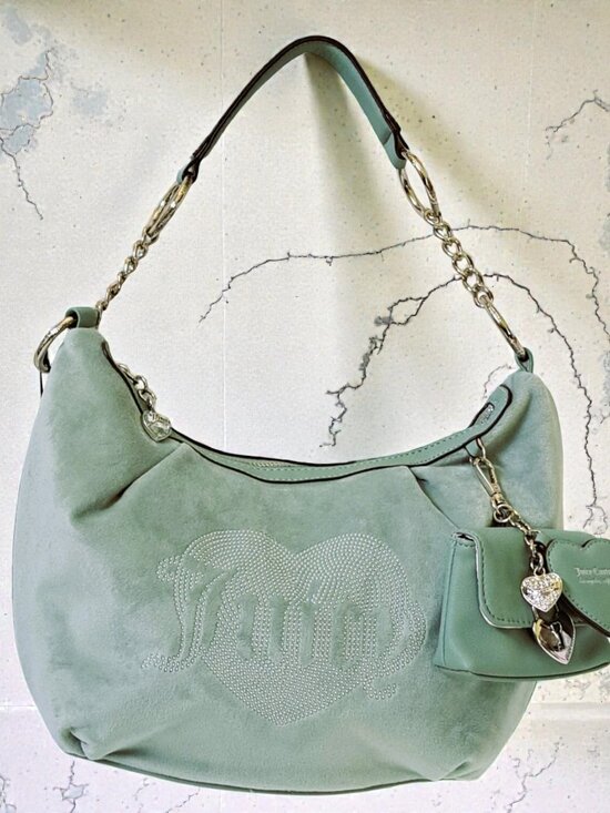 Juicy Couture Handbags - Juicy Couture Queen Couture Hobo Shoulder Bag Sage Green
